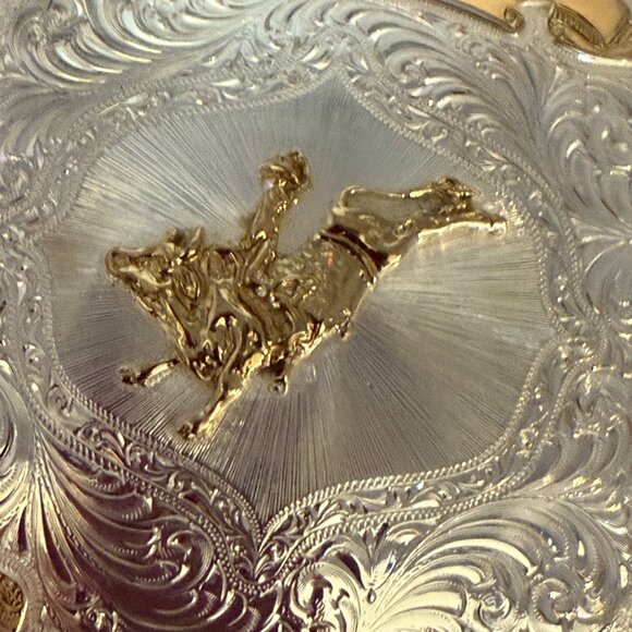 Vtg 1982 Siskiyou End of the Trail Belt Buckle Native American Indian Western - Picture 9 of 9